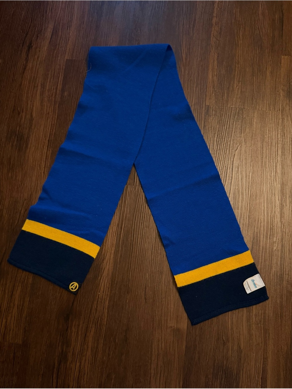 Marvel Avengers Endgame Blue and Yellow Knit Scarf - Brand: